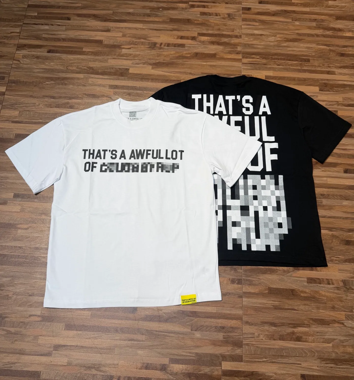 2243# Black/ ｜ THAT'S A AWFUL LOT OF COUGH SYRUP In Stock T （fabric):32 Sizes（size）：S-M L X L （colour）： Black）